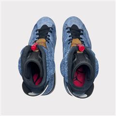 Nike Air Jordan 6 Washed Denim size 10 OG VI CT5350-401 Carmine Bred